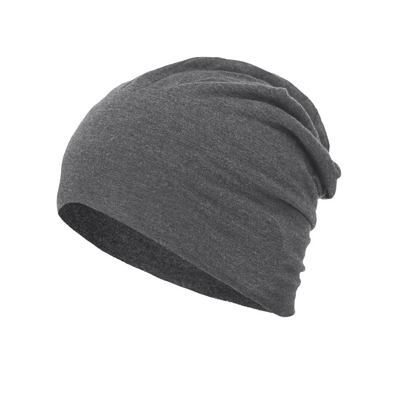 Toute la saison, polyvalent Solide-couleur Slouchy Bonnet avec un design enroulé