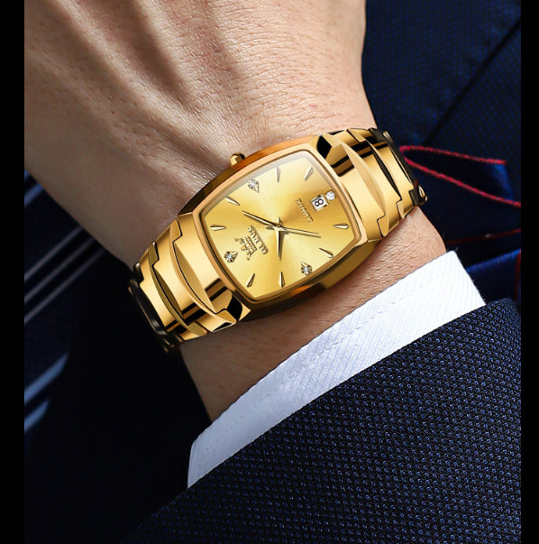 Or Quartz Tungsten Steel Real Men's Watch