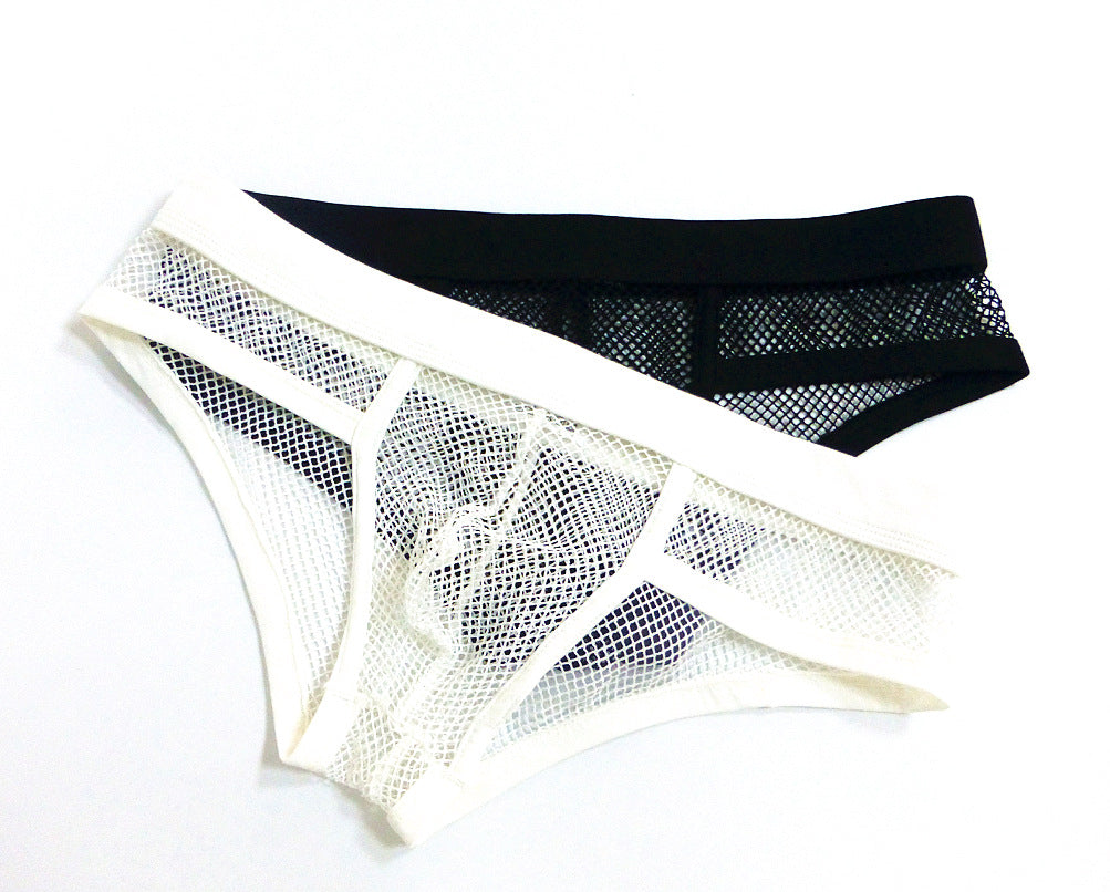 Sous-vêtements homme Transparent Mesh Slips Basse taille Convex Design Sous-vêtements hommes