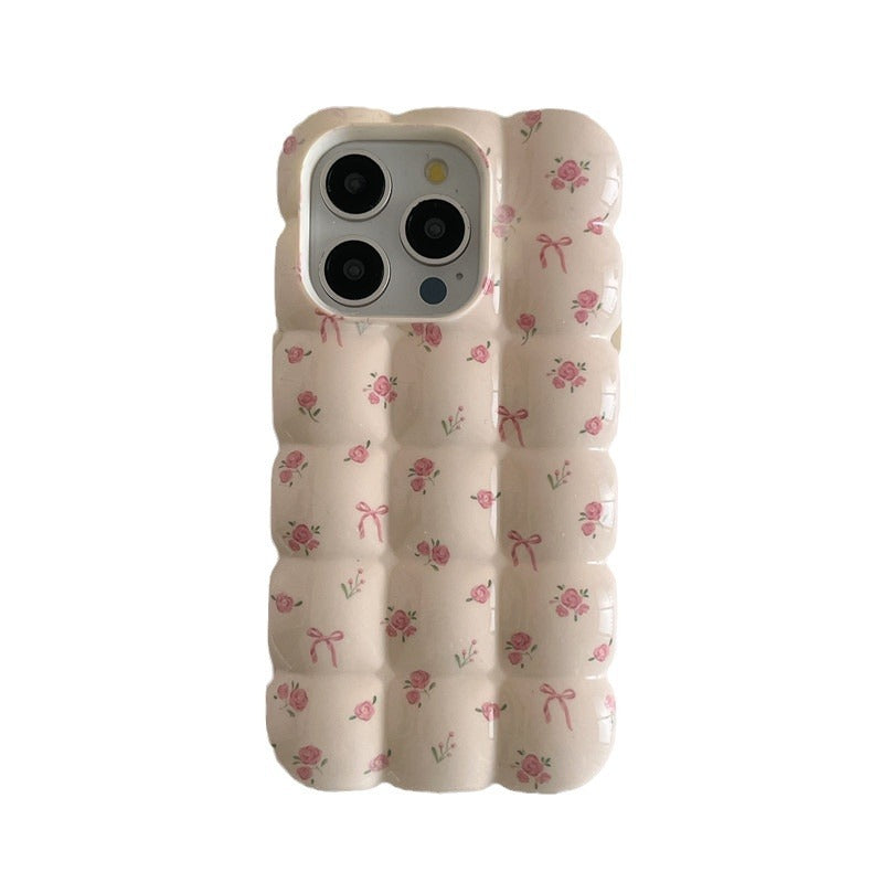 Modèle floral Egg 3D Waffle cas téléphone
