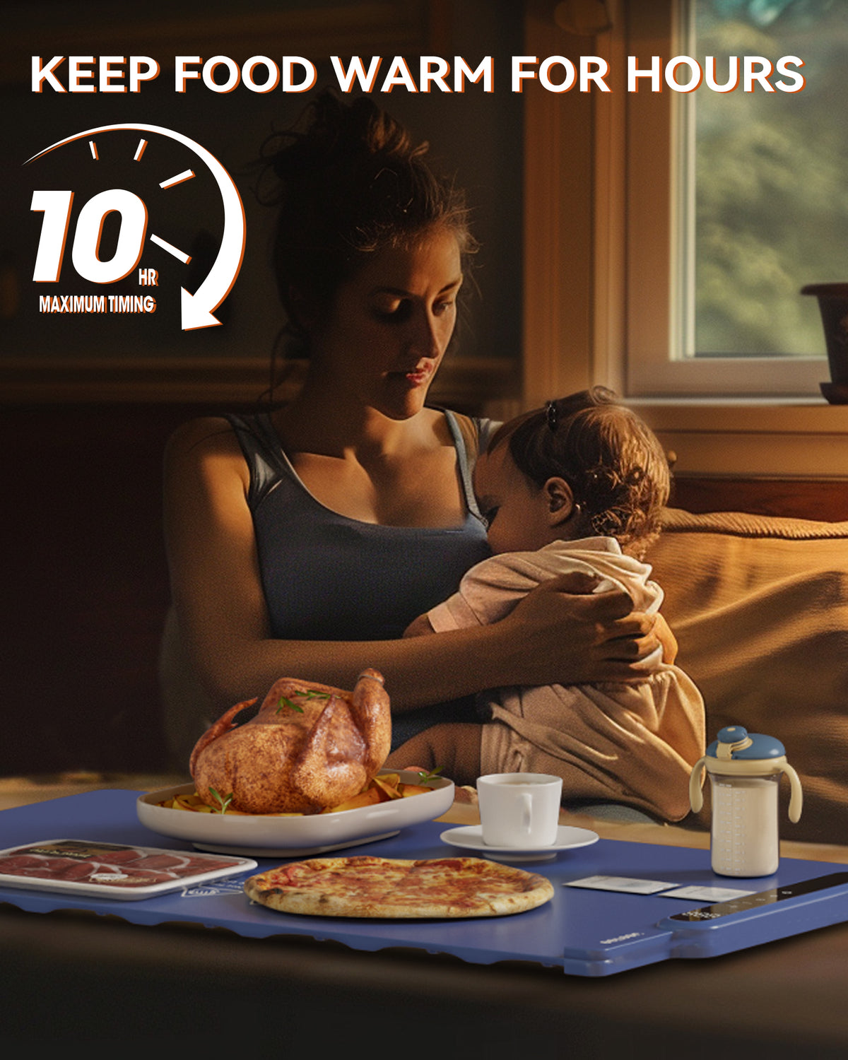 Plaque de chauffage pour aliments en silicone