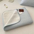 Double-sided pure cotton quilted throw
