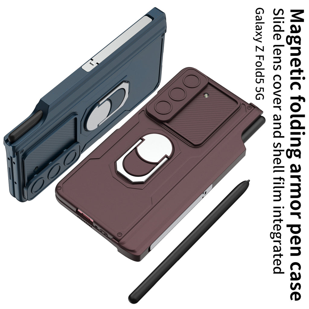 Coffret de protection magnétique pour boîtier de téléphone à charnière pliante