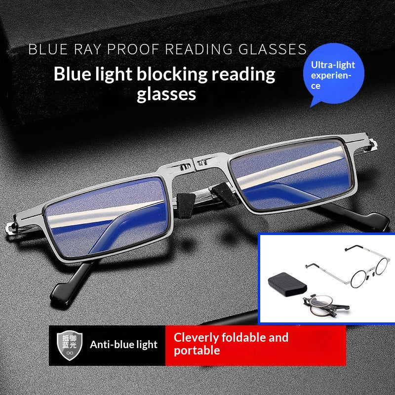 Verres pliants à haute définition à ultra-léger à lumière bleue pour hommes
