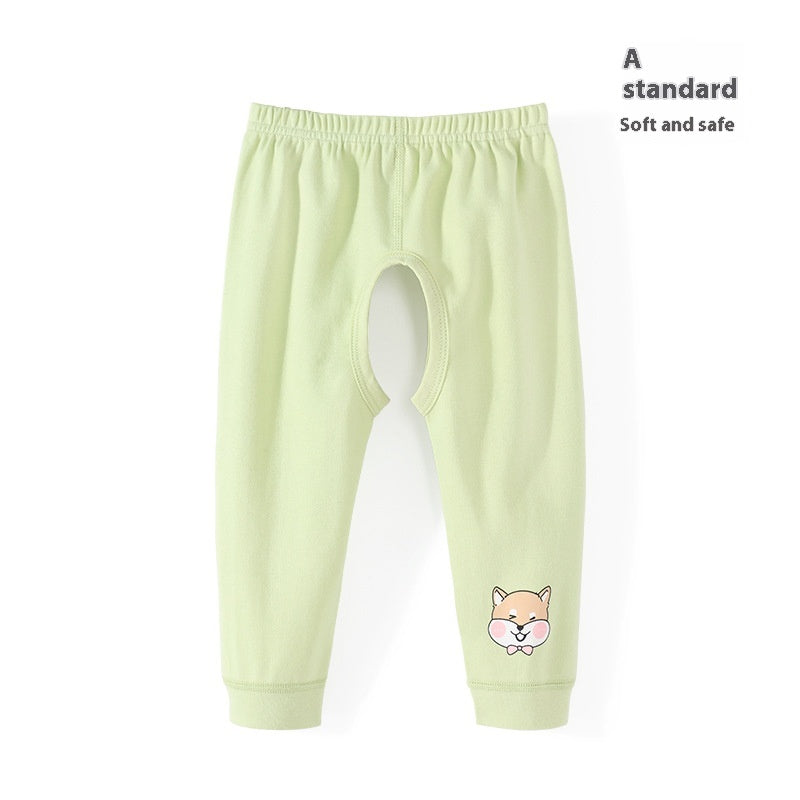 Garçon Pantalon à siège ouvert Pantalons Bébé Pantalon Pure Coton