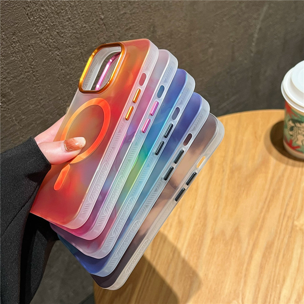 Couleur d'encre peinture à l'huile Aspiration magnétique boîtier de téléphone