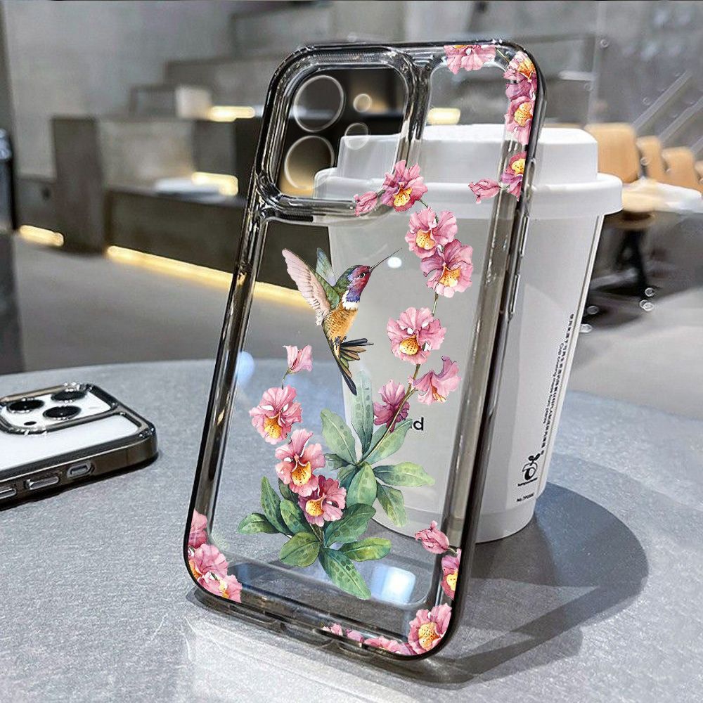 Flower Magpie Fine Hole Étui téléphonique tout compris