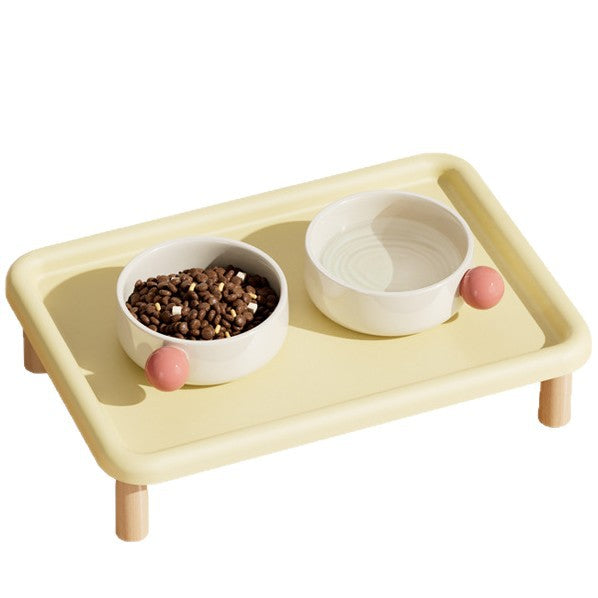 Ceramic Pet levée fuite-proof collier-support alimentaire et bol d'eau Table à manger