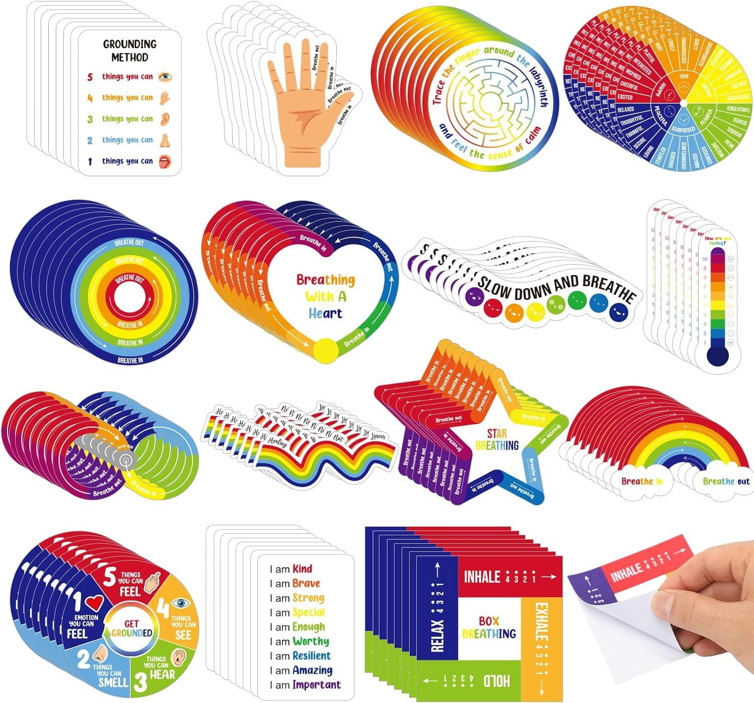 Stickers Décompression 15 pièces Stickers Gestion de Bande Anxiété