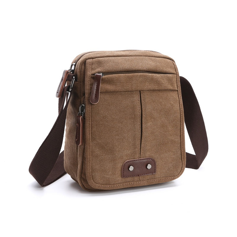 Hommes et femmes Casual Small Crossbody Sac en toile de style coréen pour usage extérieur
