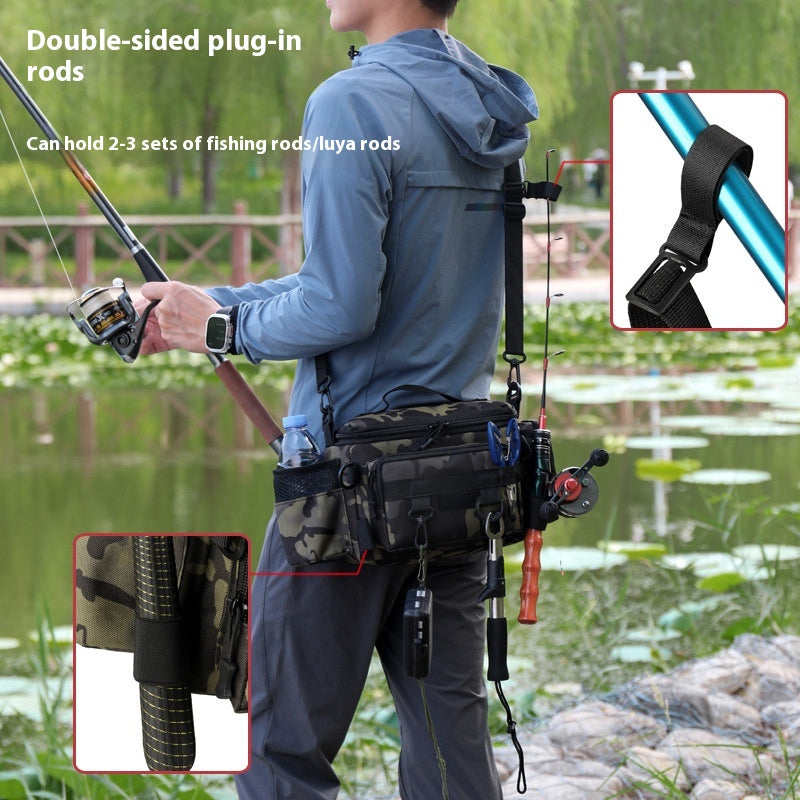 Grand Capacité Multifonctionnel Insertion Pole Lure Waist Bag