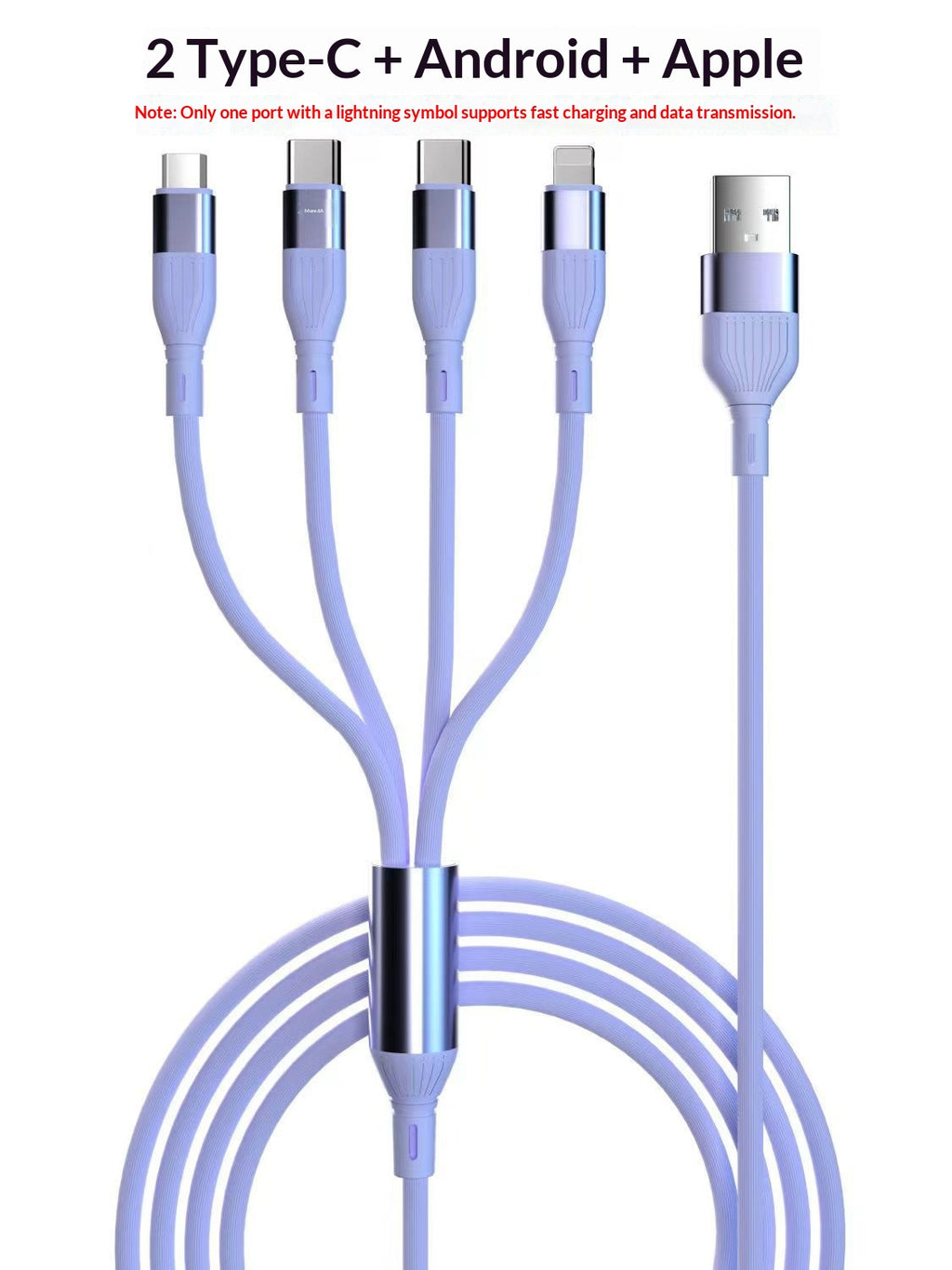 Câble de données à charge rapide d'un pour quatre