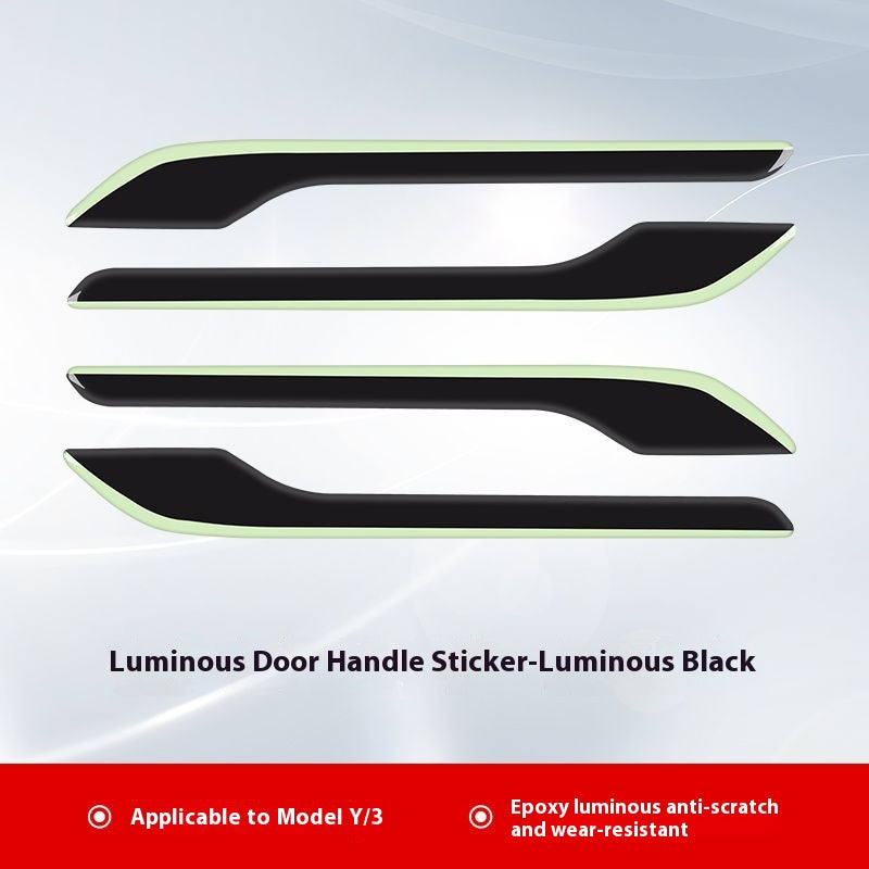 Poignée anti-rayure Patch Carbon Fiber Luminous Sticker Modification Ya Accessoires