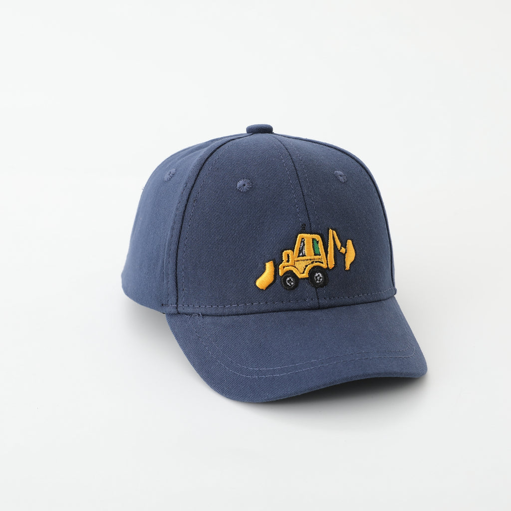 Excavateur monochrome Brodé style coréen simple et occasionnel Cap de baseball pour enfants Fo