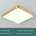 All-copper three-color bedroom ceiling light