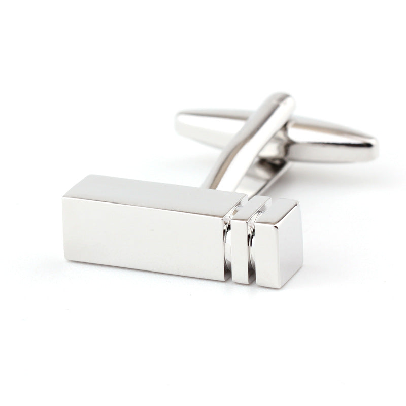 Boutons de manchette en métal rectangulaire Cuff Français Chemise Français Hommes Femmes Boutons de manchette