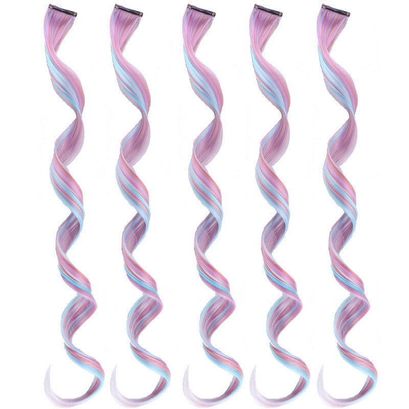 Couleur 1-card Gradient Sans couture droite cheveux bouclés