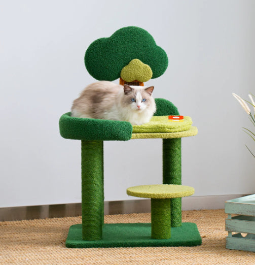Grand lit de style caricature arbre de chat et cadre d'escalade tout en Onecat Maison pour l'escalade