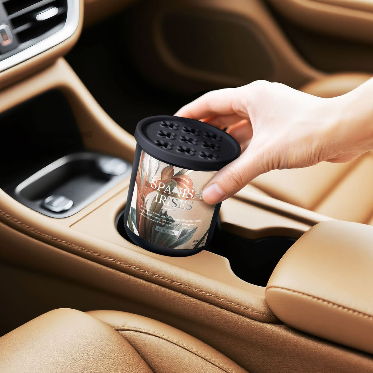Retro Flower-Scented Balm Solid Car Air Freshener