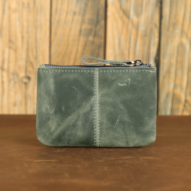 Rétro homme Crazy Horse Cuir Pièce Purse