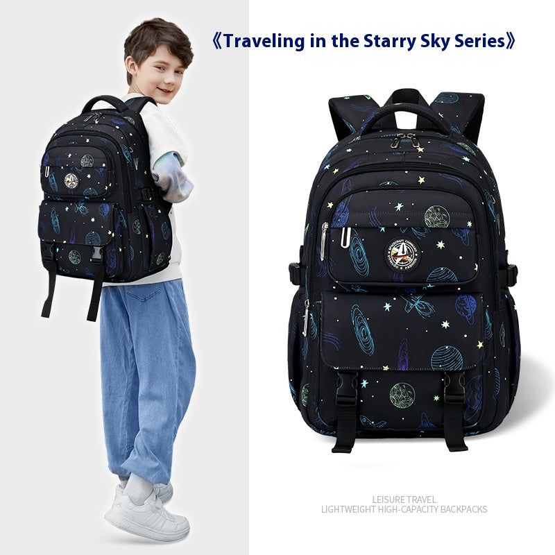 Sac à dos de l'élève de l'école primaire Starry Sky Leisure Schoolbag
