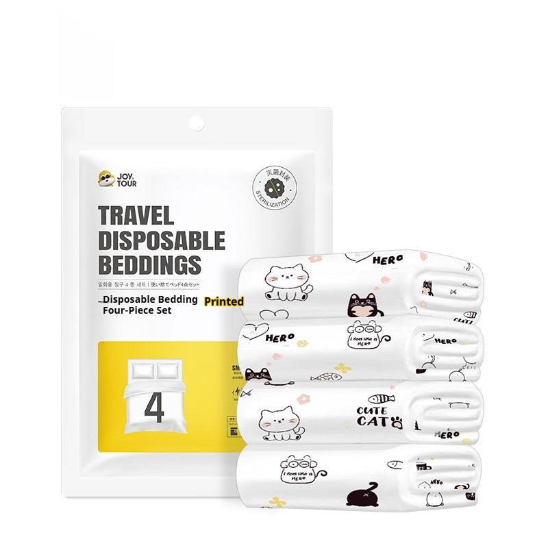 Ensemble de voyage Draps de lit jetables Couvercle et oreillers