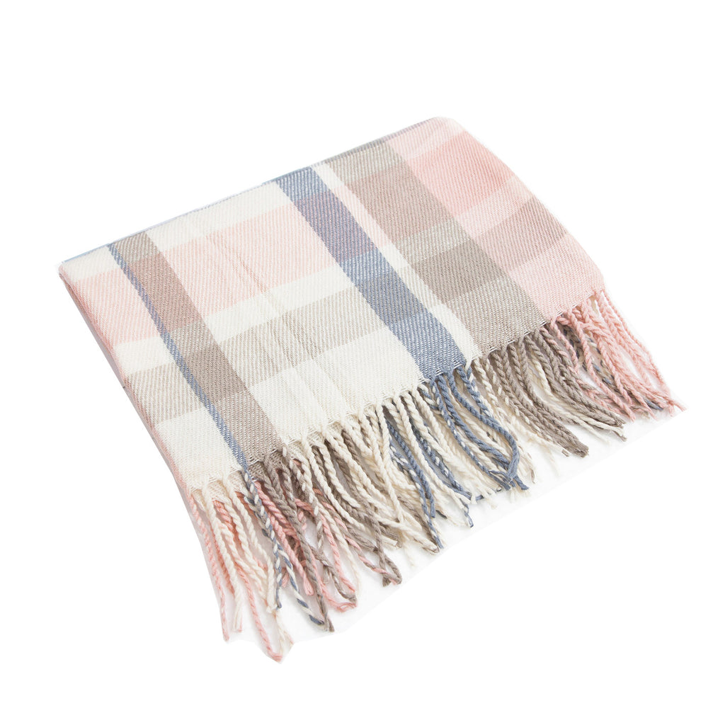 Homme et femme de style britannique Couple écharpe avec grand motif de plaid