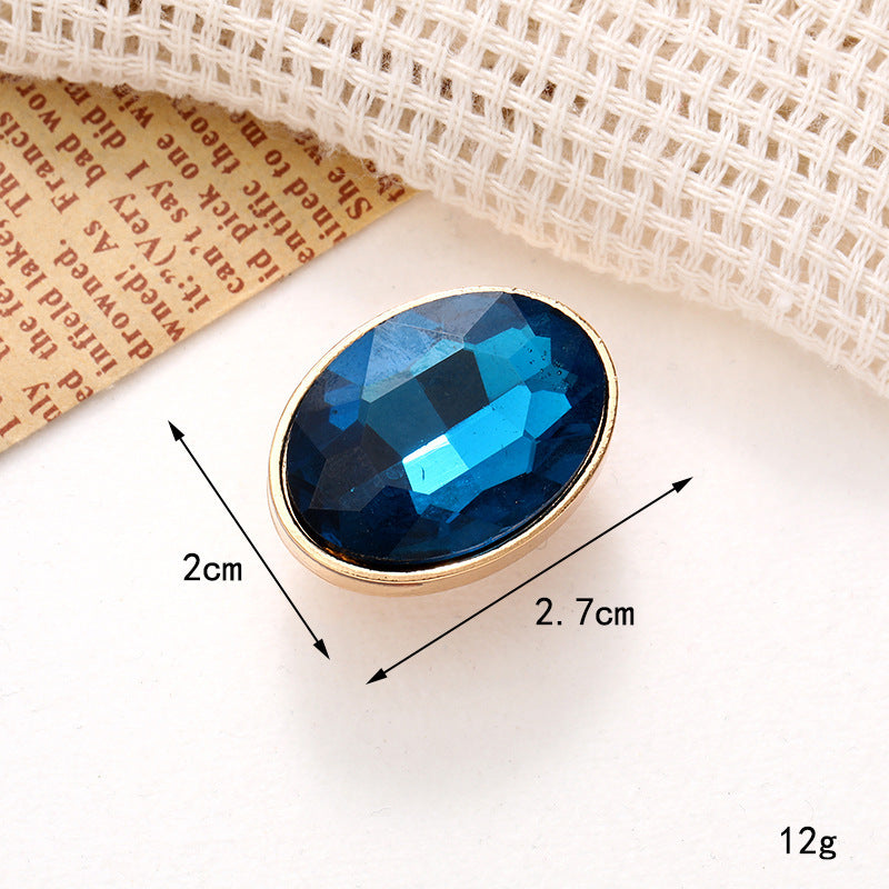 Jeans Button Trou Chaussures Diy Accessoires Bright Crystal Classic Style Ornement Accessoires