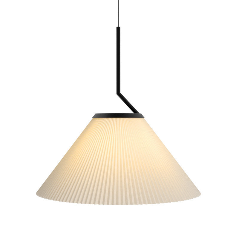 Retro Salle à manger plissée tissu crème luminaires