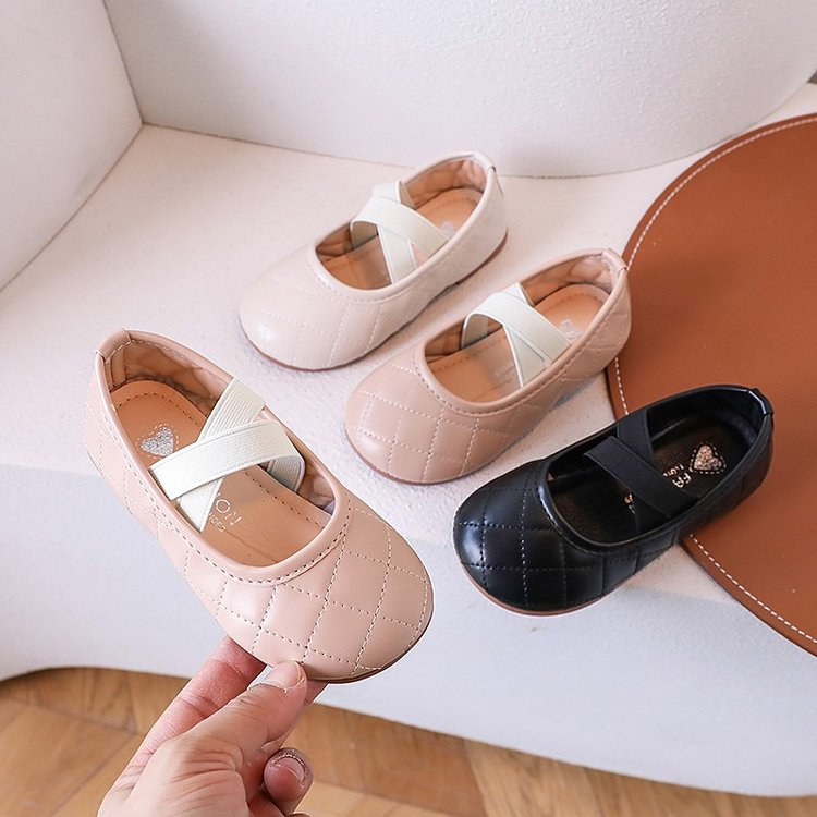 Printemps Automne Filles Chaussures en cuir Soft Sole Slip-On Ballet Flats Mode Princess Loafers