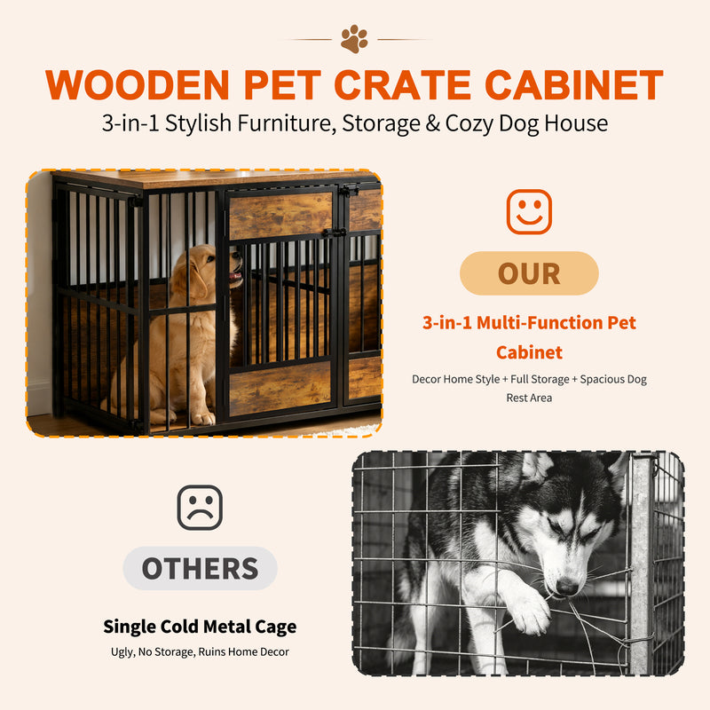 Meubles de caisse de chien en bois