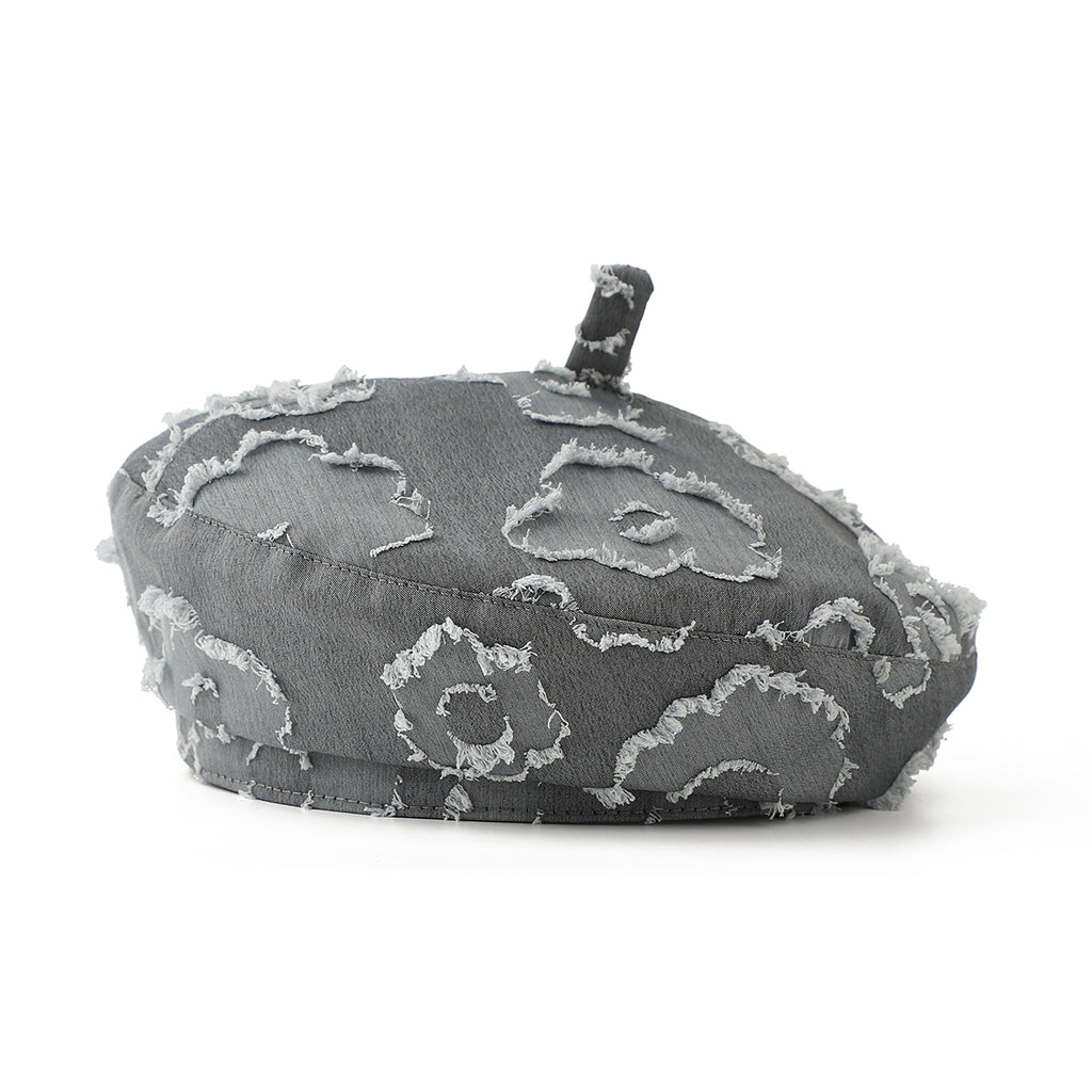Casquette de Fedora de style floral Jacquard, rétro et décontractée