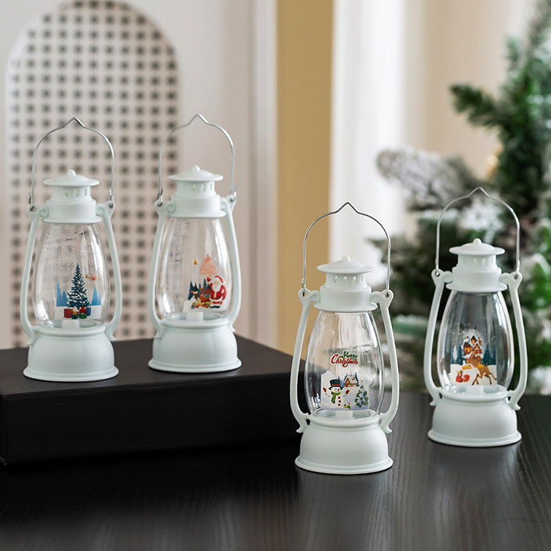 Décorations de Noël Lanterne lumineuse Petits cadeaux Fenêtre Pendentif Ornements de bureau Disposition