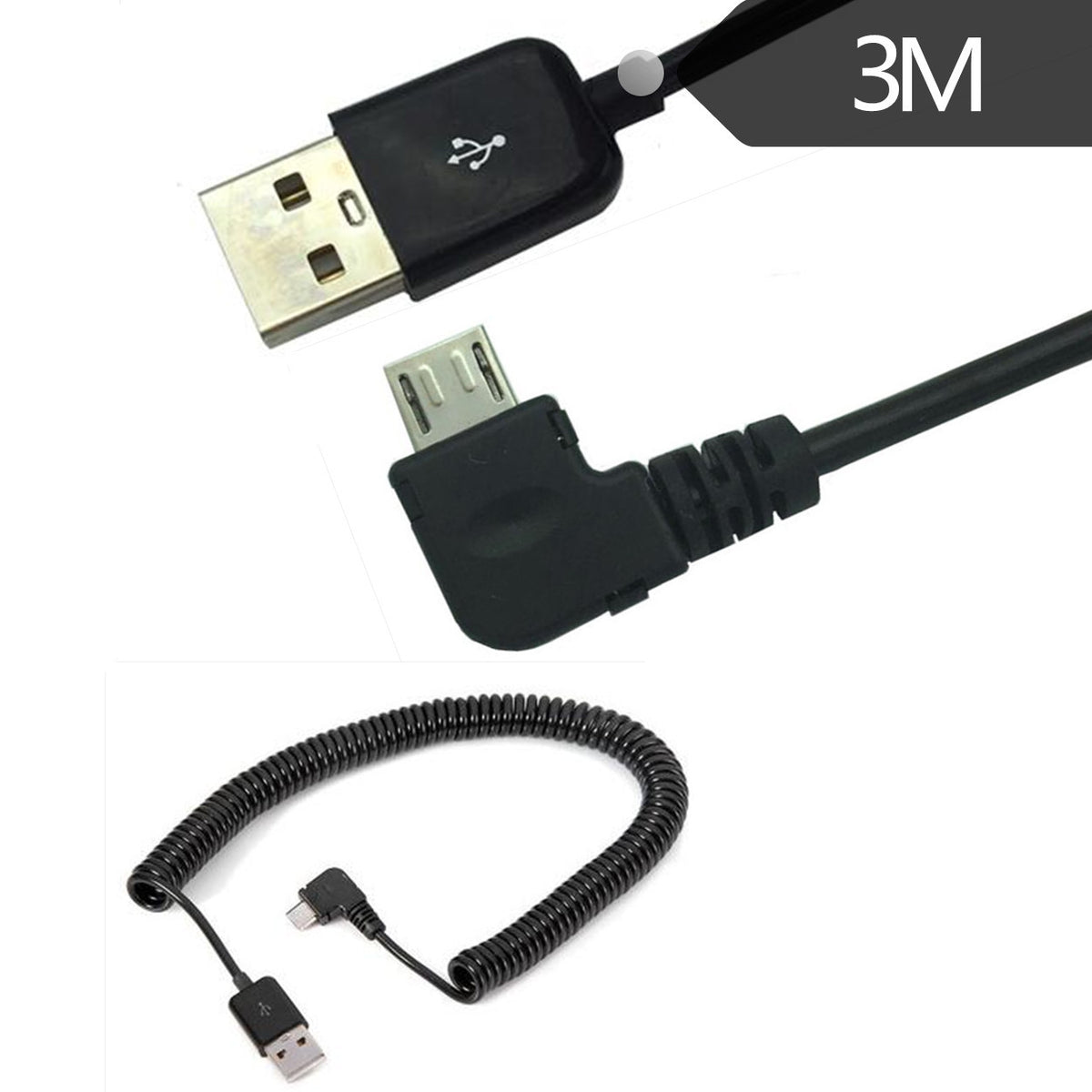 Ressort télescopique Elbow pour câble de données Android