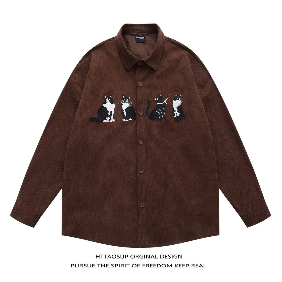 Le printemps et l'automne Chemise décontractée de style préppy