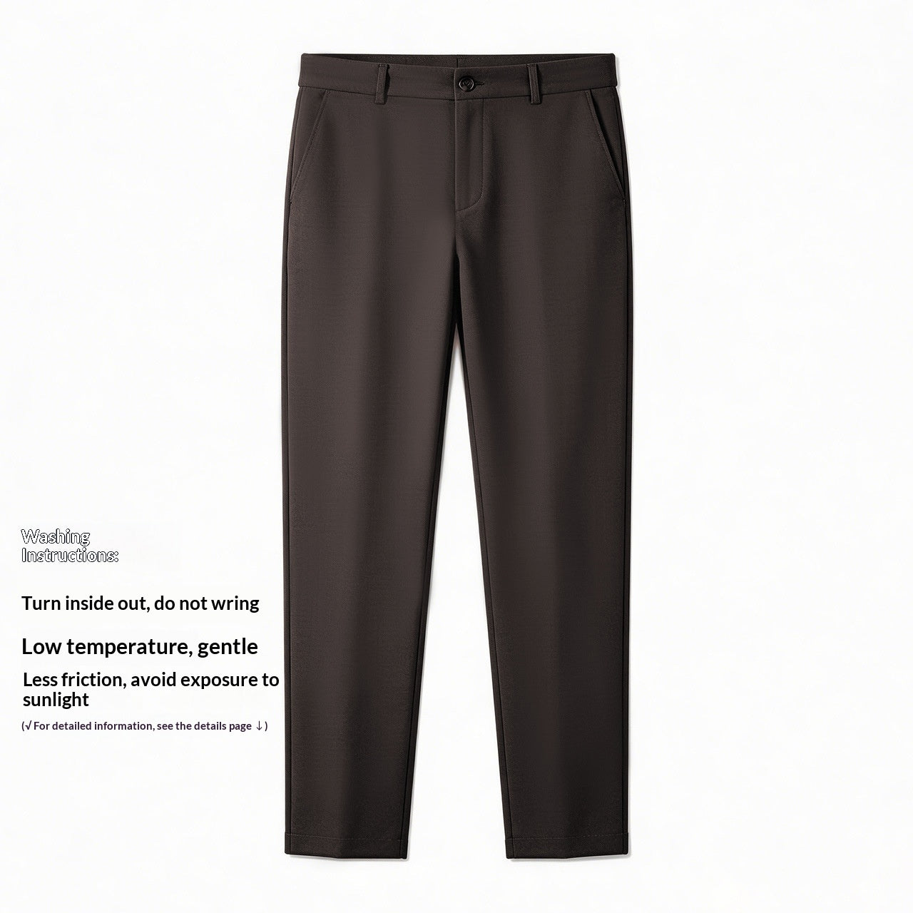 Pantalon Lyocell Linge de maison Jambe droite Pantalon occasionnel