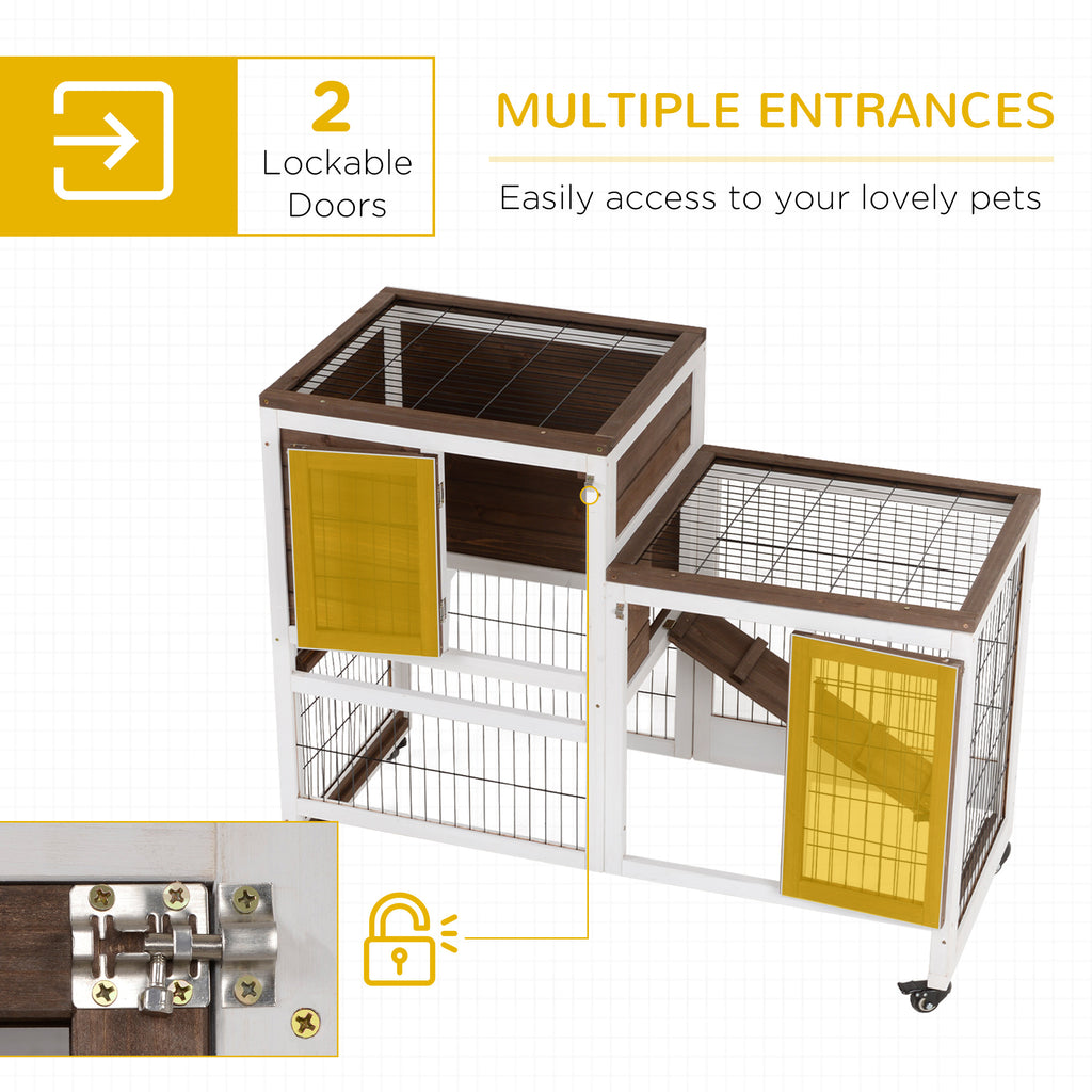 Lapin en bois Hutch Élevé Bunny Cage