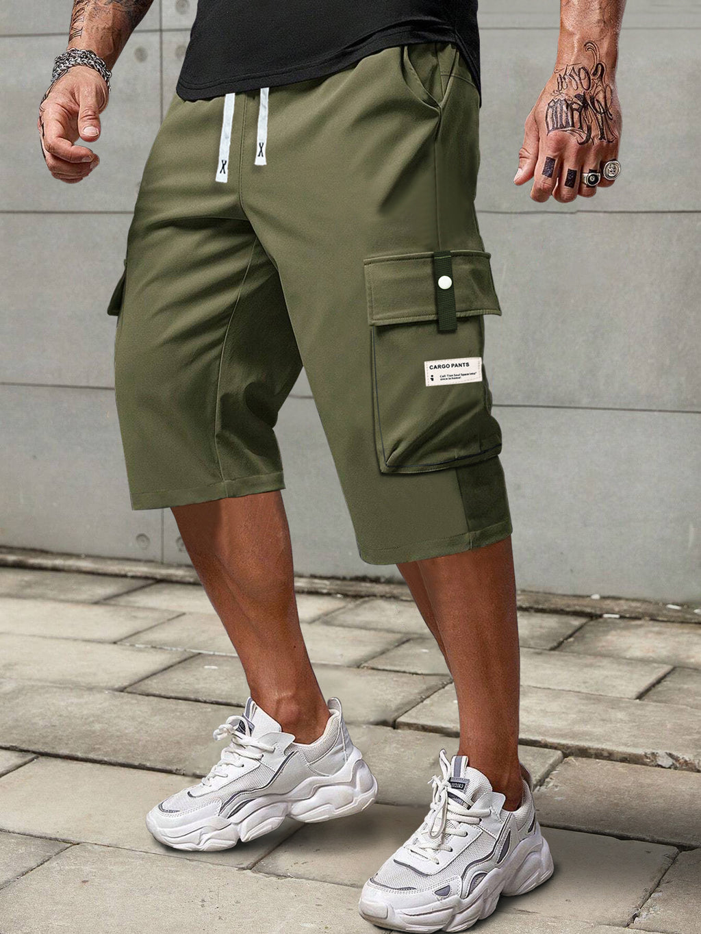 Taille de l'Europe Thin Straight Cropped Pantalons homme Cargo Short d'été Ove de sport des garçons
