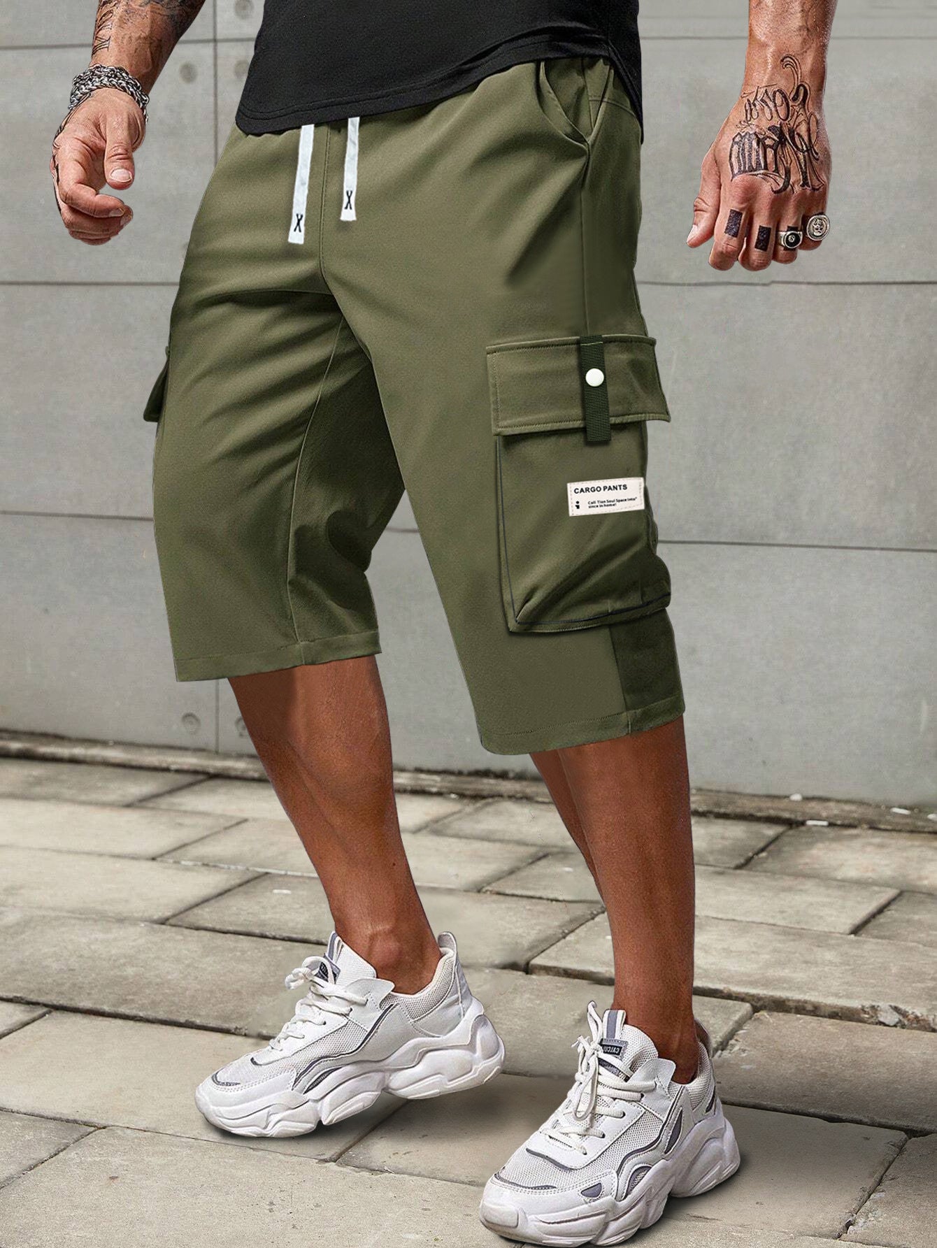 Taille de l'Europe Thin Straight Cropped Pantalons homme Cargo Short d'été Ove de sport des garçons