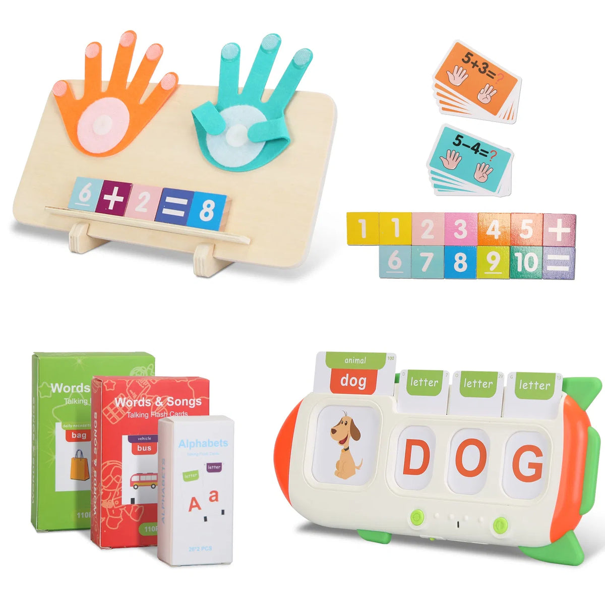 Parler des cartes Flash et du comptage des doigts Math Board Interactive Learning Toys for Kids Aged