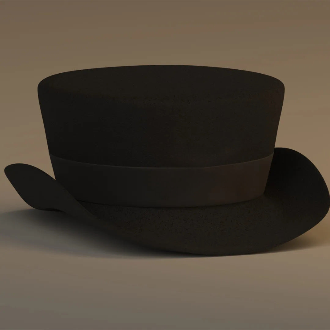Chapeau de feutre décoratif en forme de lune