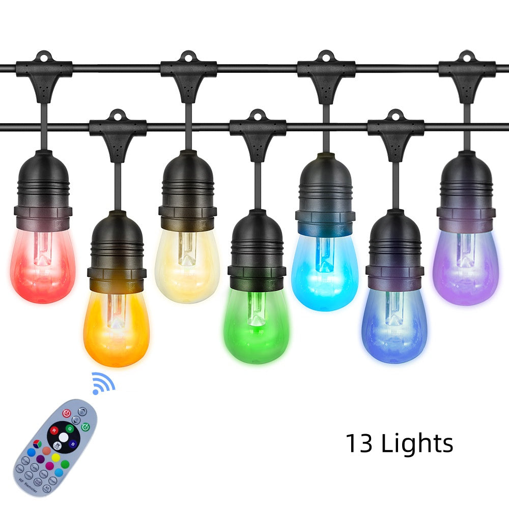 Outdoor Waterproof RGB Solar Lights Directly Plugged for Garden Courtyard