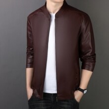Veste en cuir PU pour hommes