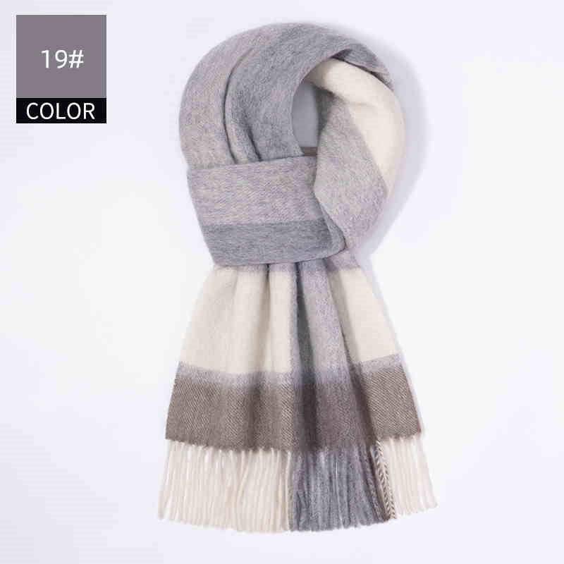 Écharpe de cachemire pour hommes d'hiver