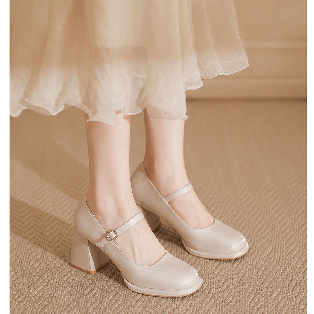 Plateforme imperméable pour femmes Mary Jane High Heels
