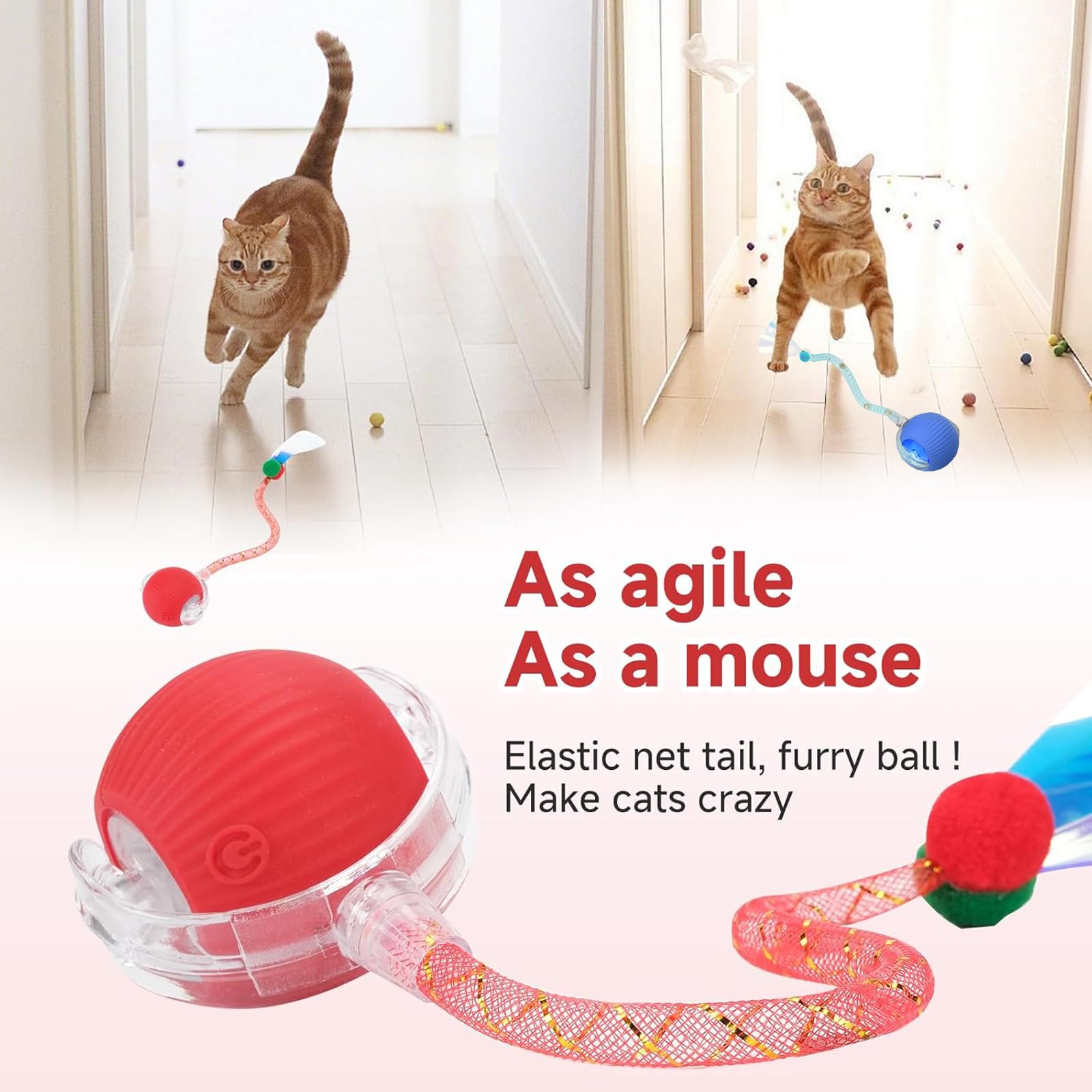 Jouets interactifs pour chats de queue pour chats d'intérieur