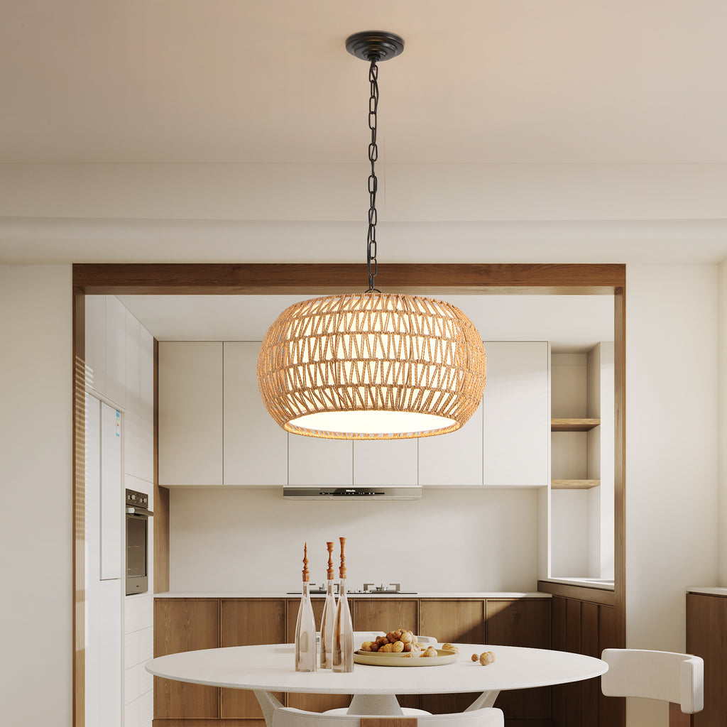 Lampe pendentif ferme de 18 pouces avec hauteur réglable