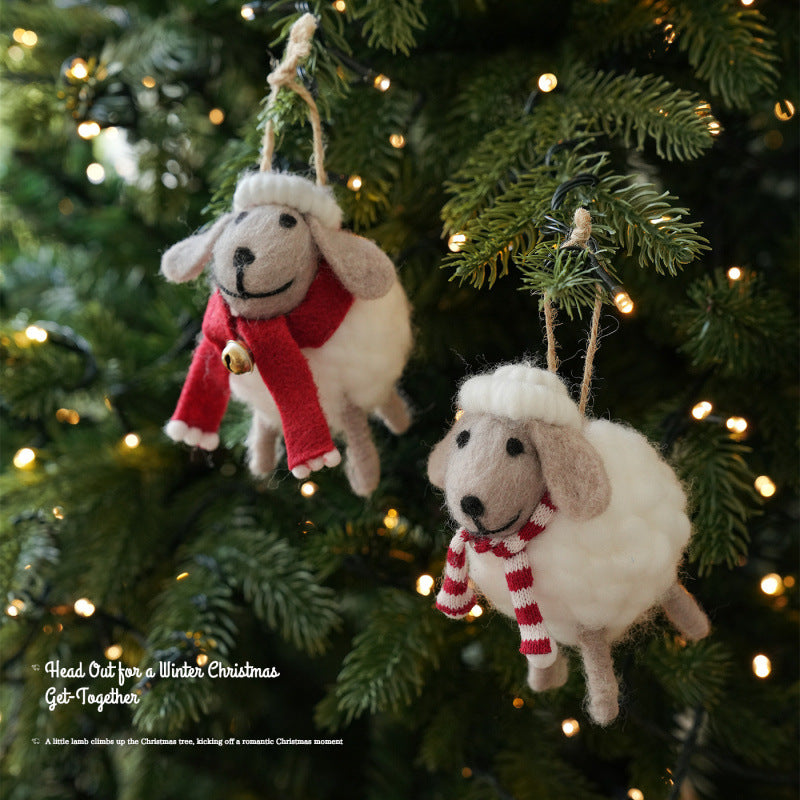Ornement en bois d'écharpe de Noël