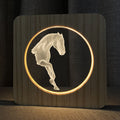 Lampe créative de cheval en bois
