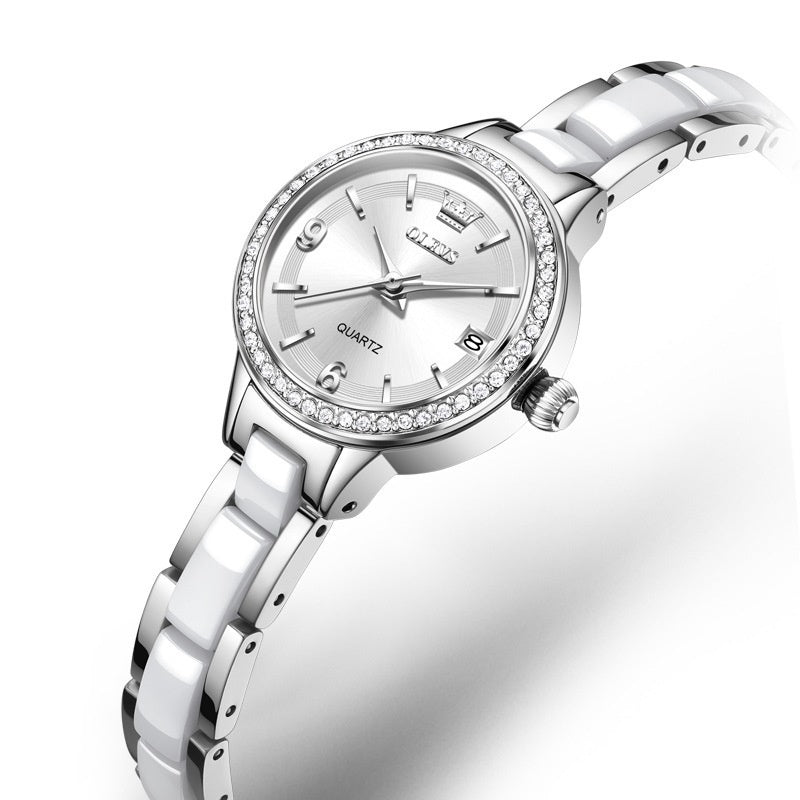 Montre femme d'Ouliishi avec un bracelet en céramique
